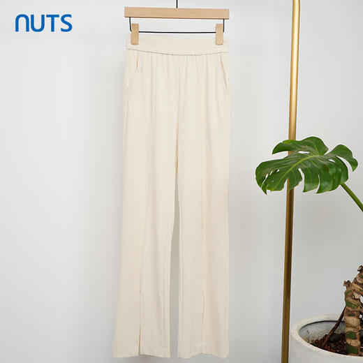 NUTS商场同款阔脚休闲裤百搭松紧腰长裤221073198 商品图0