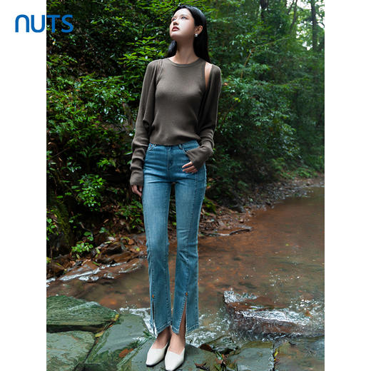 NUTS秋季新款休闲时尚百搭针织衫上衣女4310502A1 商品图2