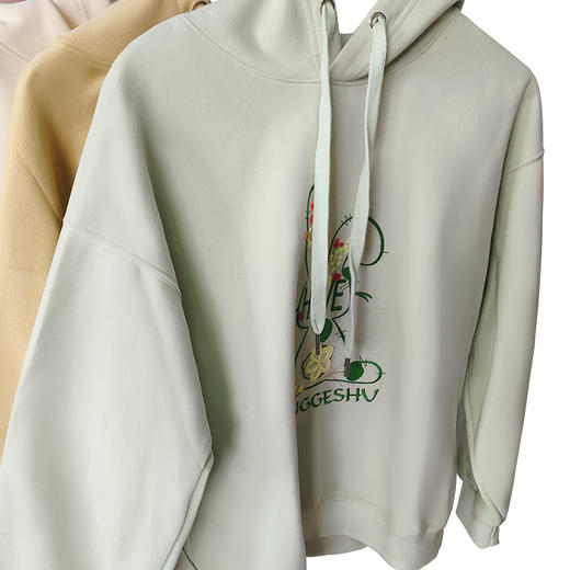 SZ2672连帽卫衣春秋薄款小兔子立体刺绣图案温柔可爱女款上衣 商品图1