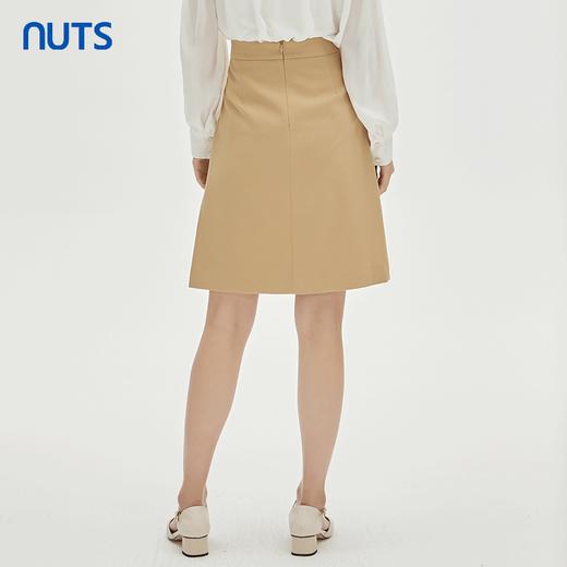 NUTS秋季新款时尚气质通勤风设计感开叉半身中裙女333061161 商品图4