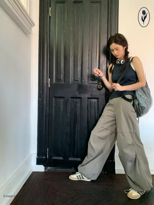 shyshystill/shy202306006/阔腿可调节抽绳工装裤 商品图2