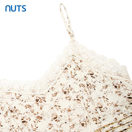 NUTS法式碎花吊带连衣裙女士夏季收腰洋气a字裙221104103 商品图2