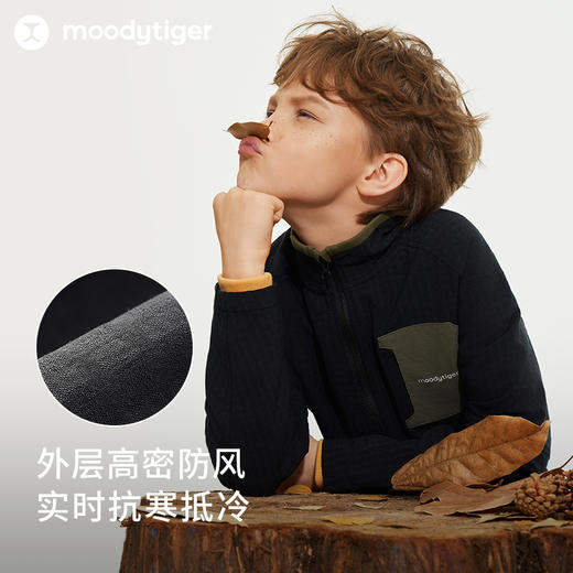 【24年秋新】moodytiger24秋新中性加绒拒水防风保暖户外运动外套43110404 商品图2