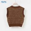 NUTS秋款新款V领小香风背心设计感小个子短款针织马甲女335053379 商品缩略图2