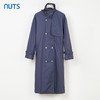 NUTS秋季新款英伦风双排扣简约休闲宽松长款风衣外套女334042333 商品缩略图2