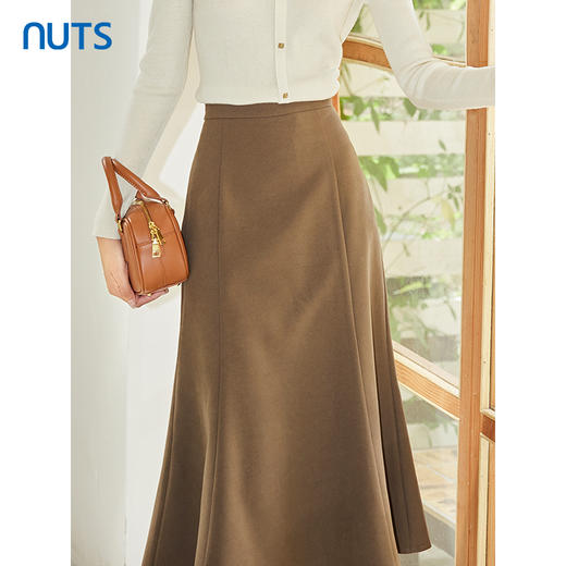 NUTS2023秋季新款法式小香风鱼尾半身裙女时尚百搭高腰4350605A1 商品图3