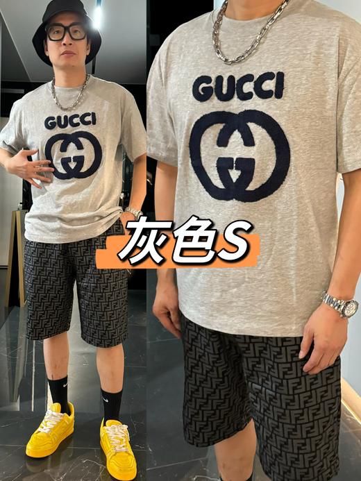 古驰gucci毛巾刺绣情侣款短袖 商品图2