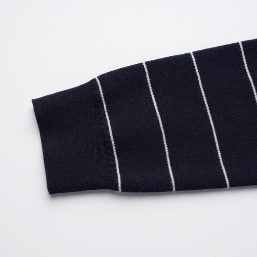 ROMI STUDIO “法式随性” 16s莱赛尔弹力透气条纹针织开衫442C9106 商品图4