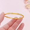【限时克减150元】足金 无氰5D硬金空心固口手镯竹报平安节节高升竹节手镯（面宽约3.7-4.1mm，厚约2.8mm)(AR5DSZ00008)（预售产品下单后不退款不退货不换货不补差价） 商品缩略图2