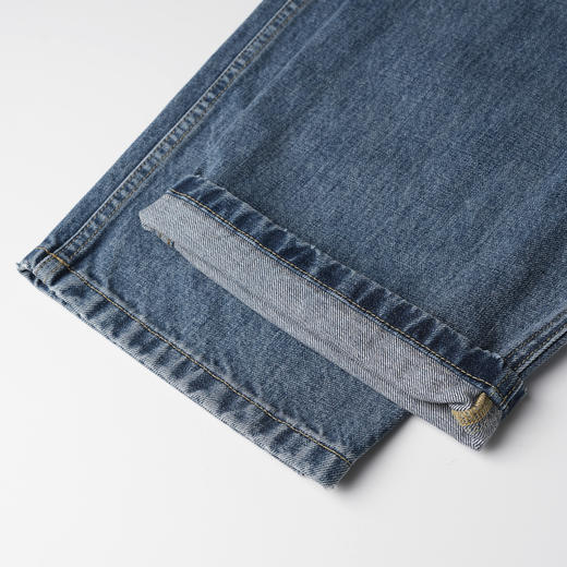 ROMI STUDIO“机场牛仔”100%竹节棉洗水肌理感直筒牛仔裤 431N2008 商品图4