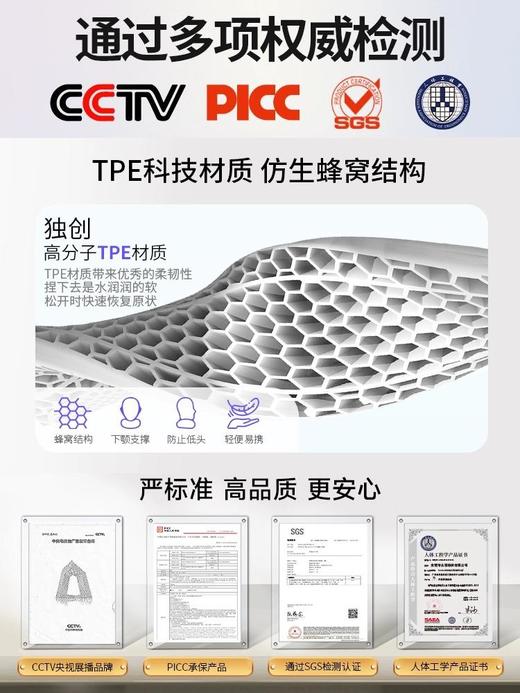 「告别低头族」思菲其蜂窝TPE护颈托，360°环绕支撑，透气贴合不闷热 商品图7