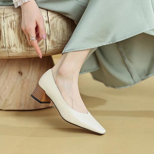 【预售5天】中跟单鞋女鞋子淑女质感皮鞋秋季职场工作鞋NJMK&K161 商品图1