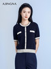 【商场同款】阿菁娜2024秋季新款撞色圆领套头针织衫A29Q301058 商品缩略图2