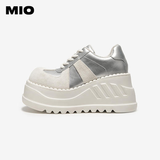 MIO米奥秋季撞色设计厚底显高牛津鞋时尚小众潮流单鞋M244563210 商品图1
