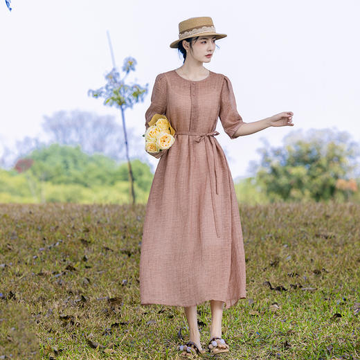 新中式棉麻女装苎麻连衣裙TT96159 商品图2