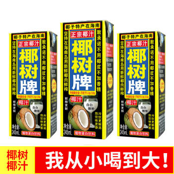 椰树椰汁 245ml*6盒 植物蛋白饮料 正宗海南特产 整组装 /水饮冲调 /饮料 /植物蛋白饮料 商品图4