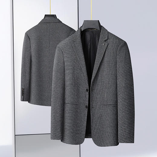 【新款DDS】大依优型大码男装两粒扣西服外套休闲商务加肥加大上衣男士正装潮 商品图2