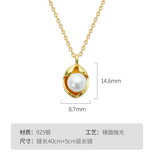 Winy925纯银豌豆公主项链送女友闺蜜节日生日礼物 商品图3