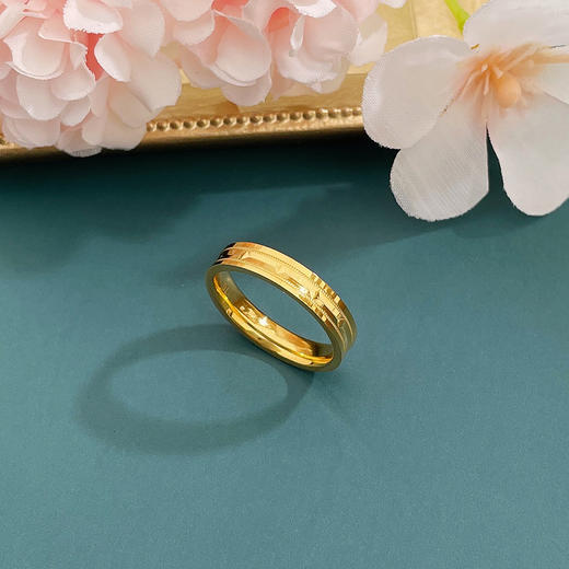 【限时克减150元】足金999 5G黄金空心固口戒指条纹圈戒固口圈戒(AG5GJZ00253)（预售产品下单后不退款不退货不换货不补差（预售产品下单后不退款不退货不换货不补差 商品图0