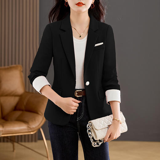 新中式国风西装外套，显瘦休闲气质短款西服HR-8516 商品图1