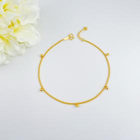 【限时7.5折】【定价黄金】足金999 5G黄金圆珠调节脚链(AG5GJL00004)预售产品下单后不退款不退货不换货不补差价