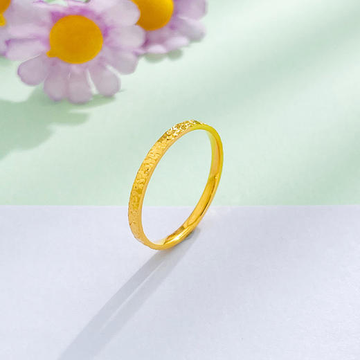 【限时克减150元】足金999.9 #固口戒指 #线戒 #条戒 【精品】固口实心碎碎金圈戒(JZ00956)（预售产品下单后不退款不退货不换货不补差价）（预售产品下单后不退款不退货不换货不补差价） 商品图1