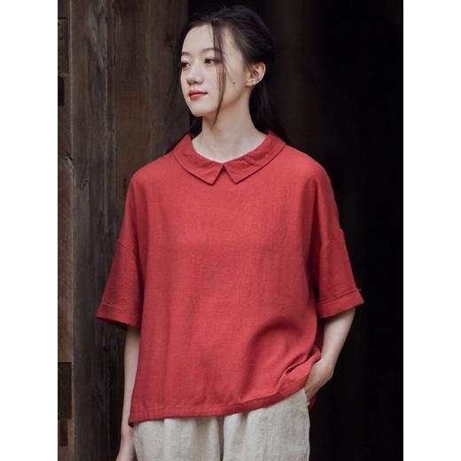 GYH 8563T恤翻领小众独特别致上衣设计感减龄 商品图1