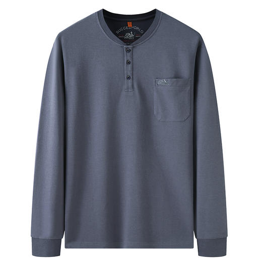 【DWP】大依优型大码男装长袖T恤加肥加大胖子上衣男士打底衫T恤休闲 商品图2