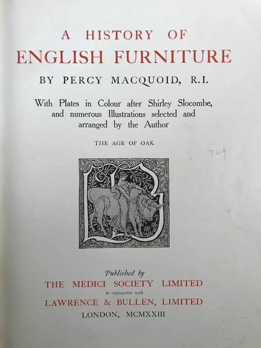 37*28.5cm巨套！1923年 麦克奎德《英国家具史》（全4卷） 约千幅插图 精装8开 商品图2