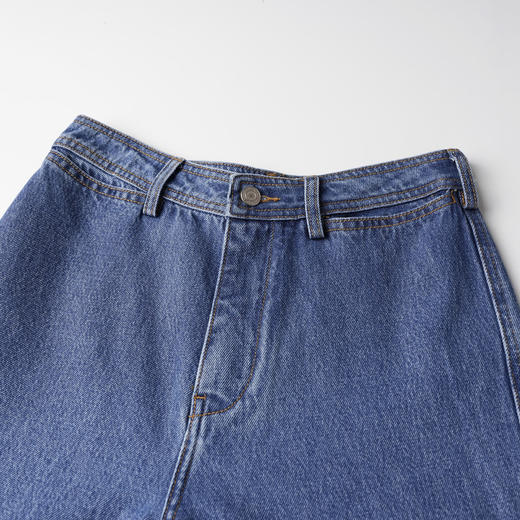 ROMI STUDIO“法式优雅”100长绒竹节棉绳染洗水直筒牛仔裤431N5027 商品图2