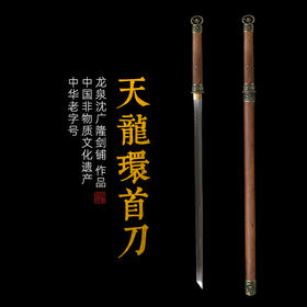 合金天龙环首刀 龙泉沈广隆宝剑  一体刀剑  未开刃