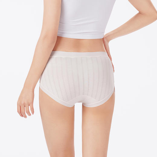 都市丽人内裤舒肤棉平角裤50支棉提花女士内裤LKT5K5 商品图3