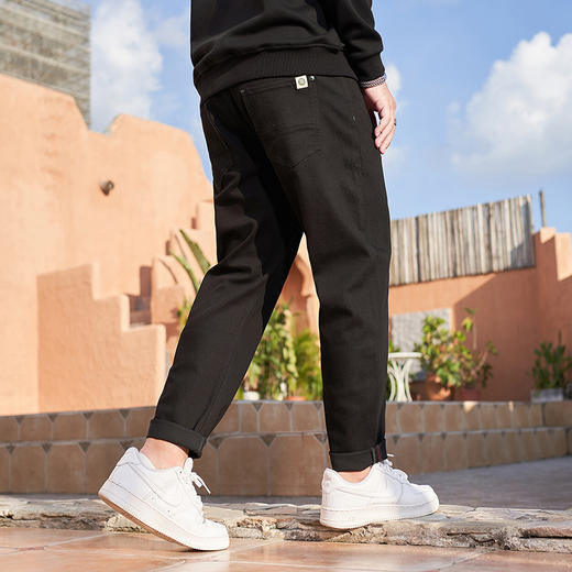 【新款DMH】大依优型大码牛仔裤加肥加大宽松男士卫裤胖子300斤显瘦潮流运动 商品图4