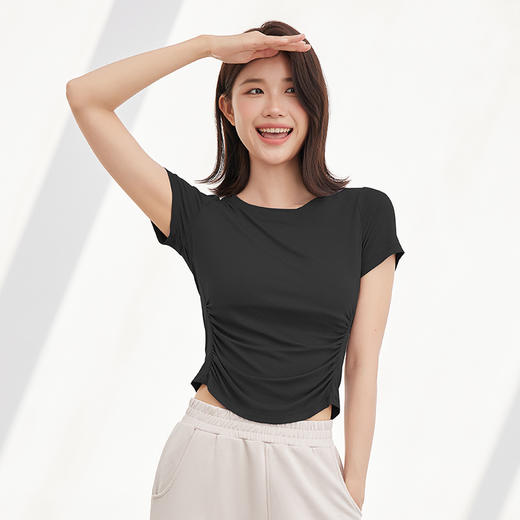 NEVERME 收褶修身运动短袖瑜伽服 ST4920 商品图6