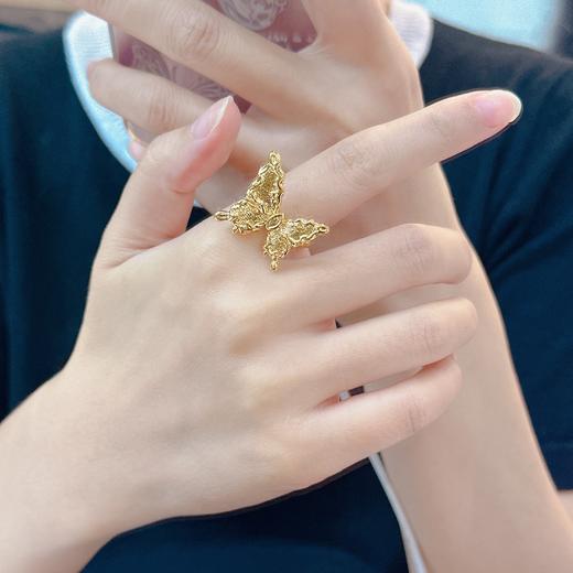 【限时克减150元】足金 #招财进宝  #九紫离火 5D硬金空心固口蝴蝶戒指鎏金时尚女戒招财鎏金蝶几何蝴蝶戒指(AR5DJZ00043)预售产品下单后不退款不退货不换货不补差价 商品图0