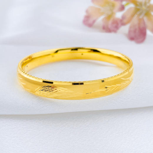 【限时克减150元】足金 【精品】无氰5D硬金空心固口龙凤呈祥龙凤手镯（面宽约7.7-8.1mm，厚约3.1mm）(AR5DSZ00018)（预售产品下单后不退款不退货不换货不补差价） 商品图3