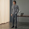 柒牌男装平驳领西装男士2024秋季新款商务绅士暗条纹花纱西服外套	127C70520 商品缩略图3