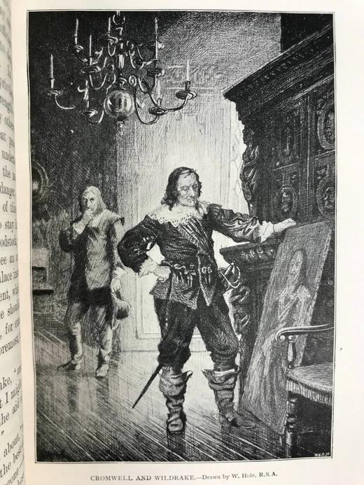 工坊特装本！1901年 司各特《伍德斯托克》 10幅插图 全真皮精装32开 商品图7