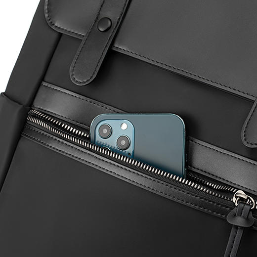 【自营】新秀丽（Samsonite）CHIRON系列双肩包抗菌背包翻盖设计商务旅行通勤包  NU4*09011 商品图2