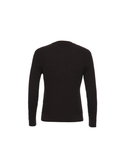 callisto咖色绵羊毛长袖毛衣 商品图1