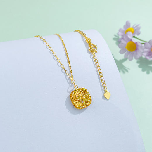 【限时克减150元】足金999 #小方糖 #小红书 （足金999字印）5G黄金调节AB项链绕线七彩小方糖几何方牌套链(5GTL01562)（预售产品下单后不退款不退货不换货不补差价 商品图0