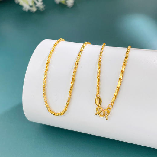 【限时克减150元】足金999 5G黄金小鱼美妆链项链(AG5GXL00026)补差价）补差价）预售产品下单后不退款不退货不换货不补差价 商品图0