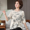 QY11-301妈妈上衣短款套头复古2025新款七分袖衬衫女薄款春夏 商品缩略图2