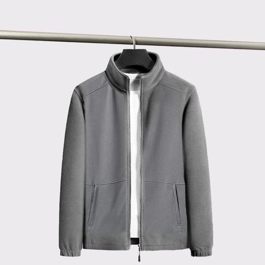 【特大码】【新款DAL】大依优型大码立领开衫卫衣外套拼接男宽松加肥加大码上衣夹克运动潮流 商品图4