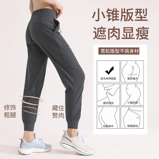 新款透气宽松运动裤女士跑步训练长裤显瘦休闲瑜伽健身裤束脚卫裤 LW 000 YDK16 商品图1