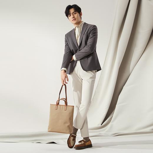 【高端系列】柒牌平驳领西装男秋冬新款磨毛针织商务休闲单西外套	127C70750 商品图3