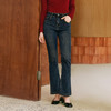 OLrain欧芮儿复古蓝微喇牛仔裤女早秋2024年新款百搭高腰直筒长裤 商品缩略图2