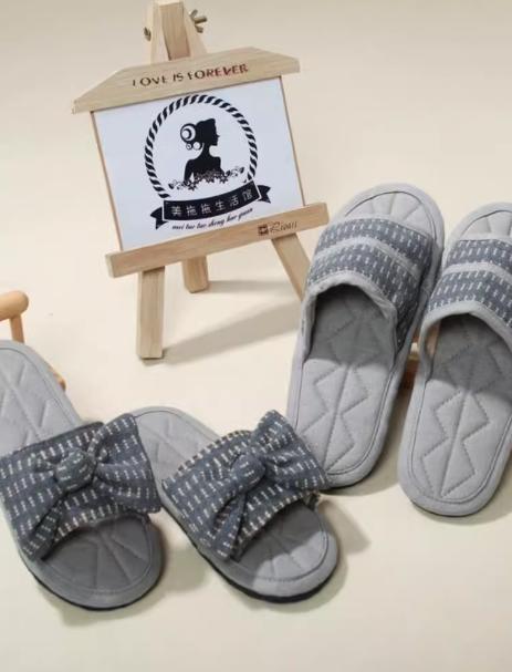 布艺拖鞋INS一字系列-灰色（L43-44） 商品图3
