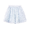 蓝色立体花朵松紧腰短裙裤 商品缩略图0
