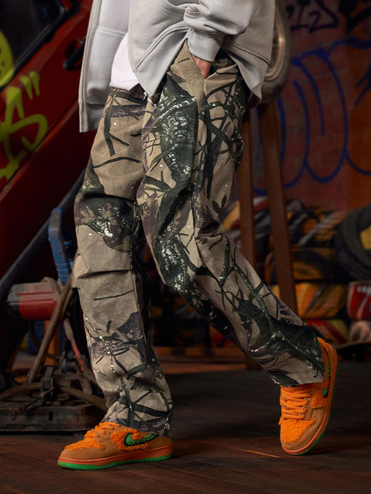 【积分兑换】有志者UZIS美式复古工装裤男直筒秋季户外伞兵裤休闲宽松迷彩长裤 商品图2